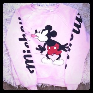 Girls H&M Mickey Mouse’ sweatshirt in pink.